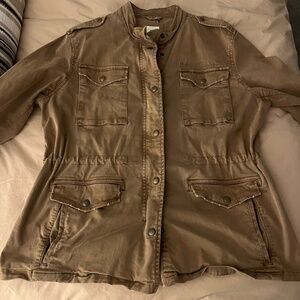 Gap Camel Brown Tan Utility Military Style Cargo Pocket Jacket Coat